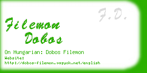 filemon dobos business card